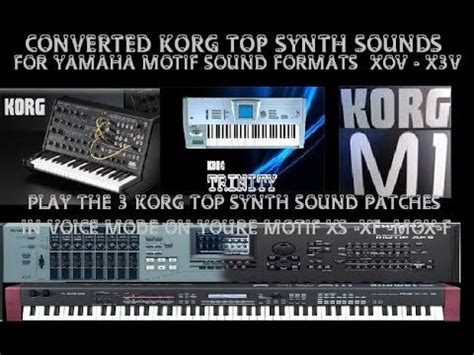 Yamaha motif converted Korg top synths sound patches demo FREE sound set for motif series - YouTube