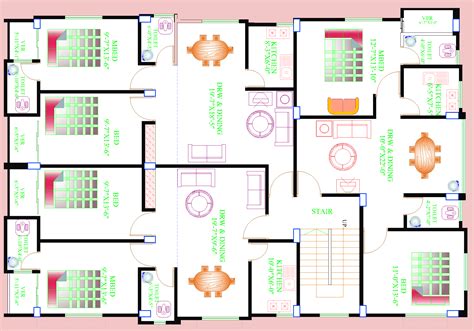 Three unit house floor plans | 3300 SQ FT - First Floor Plan - House Plans and Designs