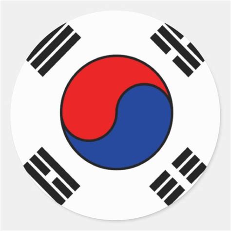 Korean Flag Sticker | Zazzle
