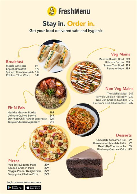 FreshMenu Menu, Menu for FreshMenu, Malad West, Western Suburbs, Mumbai