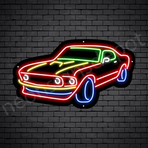 Car Neon Sign Mustang - Neon Signs Depot