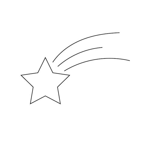 Shooting Star Clip Art Black And White