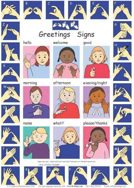 Greeting signs | British sign language, Sign language, Baby sign language