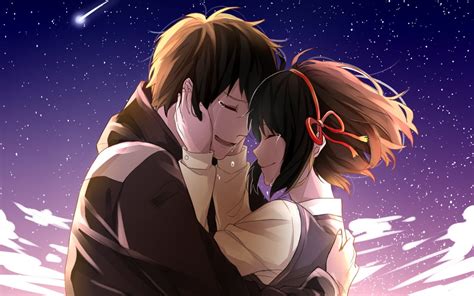 Brown haired anime lover digital wallpaper, anime, couple, crying, Your ...