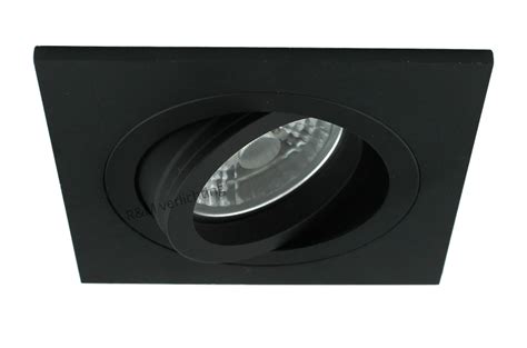 Square LED downlight black 8w IP65 | R&M Lighting - R&M Lighting