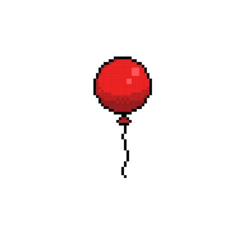 red balloon in pixel art style 20577627 Vector Art at Vecteezy