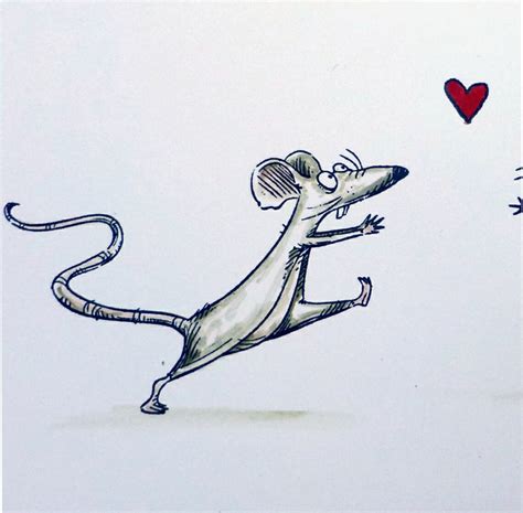 Handmade rat card rat love card mouse card valentine card | Etsy