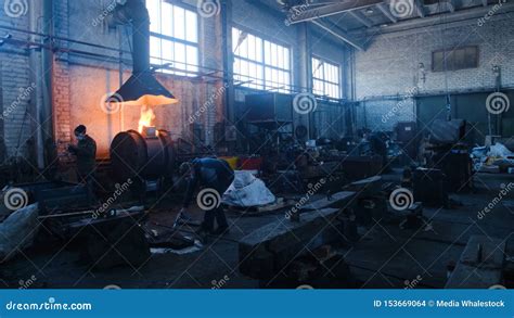 Iron and Steel Factory Workers. Stock Footage Editorial Stock Image ...