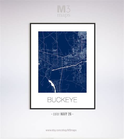 Buckeye Arizona Buckeye AZ Map Buckeye Map Buckeye Print - Etsy