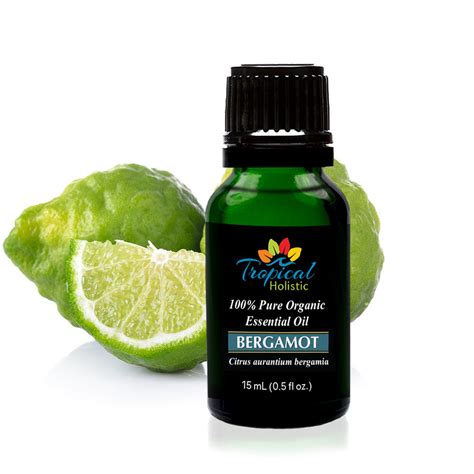 Bergamot Organic Essential Oil 15ml (1/2 oz), 100% Pure Therapeutic Gr – Tropical Holistic