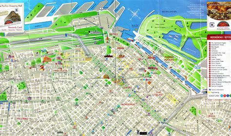 Detailed tourist map of central part of Buenos Aires city | Vidiani.com ...