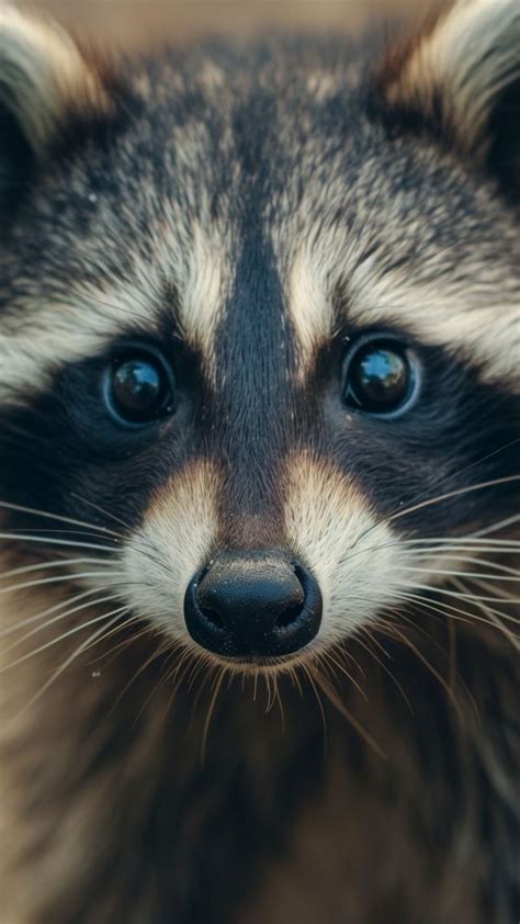 Wallpaper raccoon, eyes, look, fur, close-up, nature, animal, Animals #1055
