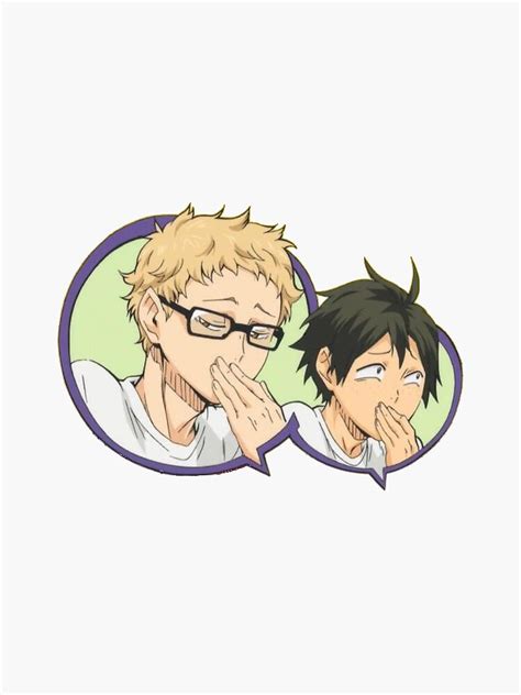 "Tsukishima and Yamaguchi - Haikyuu!!" Sticker for Sale by weeklyyeti ...