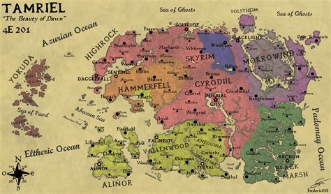 Geopolitical map of Tamriel in 4E201 (English) by fredoric1001 on ...