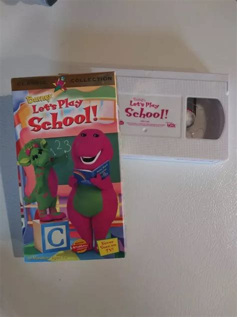 BARNEY LETS PLAY School VHS VIDEO 1999 Actimates Compatible £9.46 ...