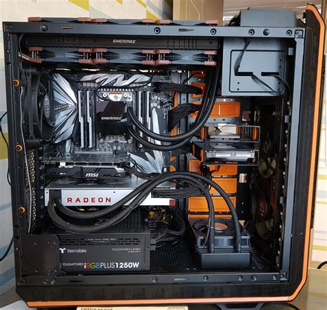 The Enermax TR4 360 AIO CPU cooler in a push/pull configuration with ...