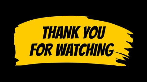 thank you for watching animation text with yellow brush bumper, good to ...