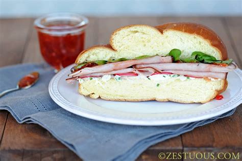 Marmalade Glazed Black Forest Ham Sandwiches