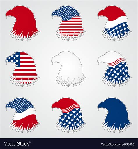 Patriotic American Symbol for Holiday Eagle Vector Image