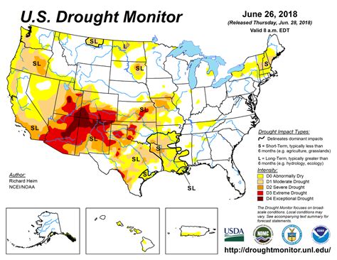 U.S. Drought Monitor Update for June 26, 2018 | National Centers for Environmental Information ...