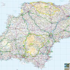 Cornwall Offline Map, including the Cornish Coastline, Lands End, A30 ...