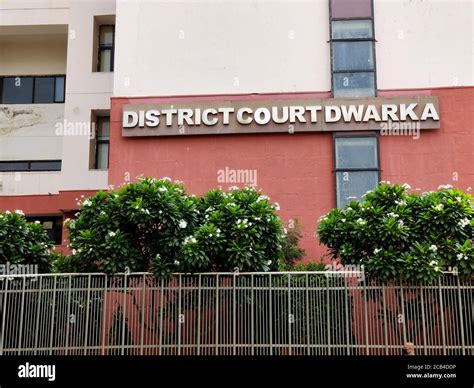 New Delhi, India, 2020. Dwarka District court building in South West ...