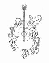 Guitar Coloring Pages Free Printable PDF sketch template