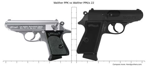 Walther PPK vs Walther PPK/s 22 size comparison | Handgun Hero