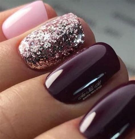 45 Awesome Nail Designs and Colors for Fall and Winter - Fashionnita | Plum nails, Fall toe ...