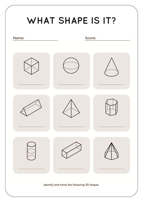 3D Shapes Kindergarten - 10 Free PDF Printables | Printablee