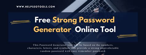 Strong Password Generator Tools Online - HelpSeoTools.Com