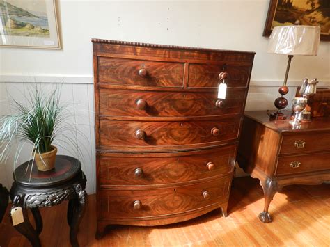 Bow Front Chest on Chest - Red Schoolhouse Antiques