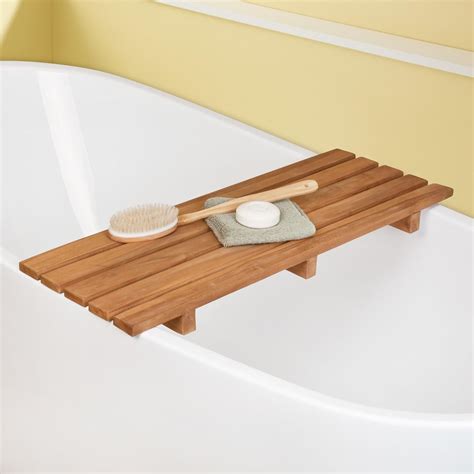 Teak Bathtub Shelf • Bathtub Ideas