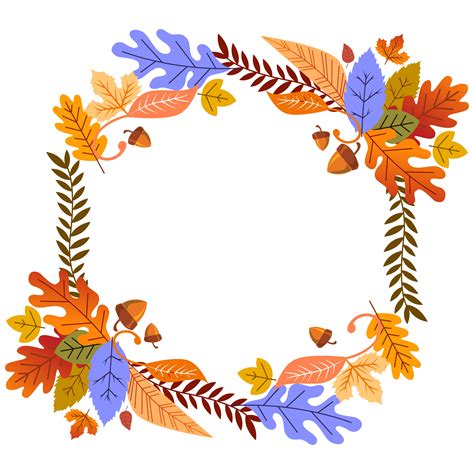 Autumn Leaves Frame Floral For Card Or Poster 676309 Vector Art at Vecteezy