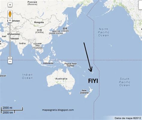 MAPAS DE: FIYI o FIJI, Oceania