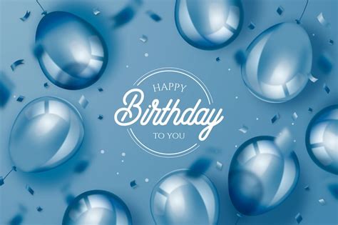 Premium Vector | Elegant birthday background with realistic balloons