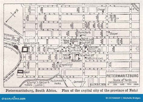 Vintage Map Of Pietermaritzburg 1930s. Editorial Photo | CartoonDealer.com #237446669