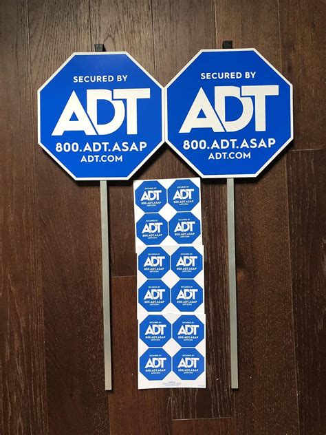 Amazon.com : 2 ADT Yard Sign + 12 ADT Window Stickers : Patio, Lawn ...