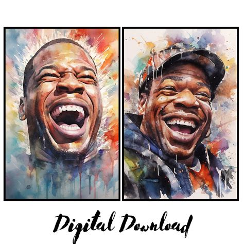 Busta Rhymes Digital Art Watercolor Portraits Unique Pop Art Design Instant Download Set of 2 - Etsy