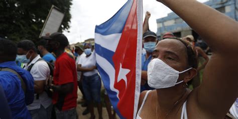 Cuban president Miguel Díaz-Canel called on supporters to fight in the ...