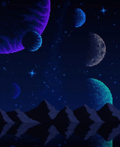 Pixilart - Planets Above (animated) by ProcyonA