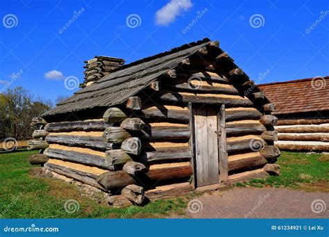 Valley Forge, PA: Winter Encampment Log Cabins Editorial Photo - Image ...