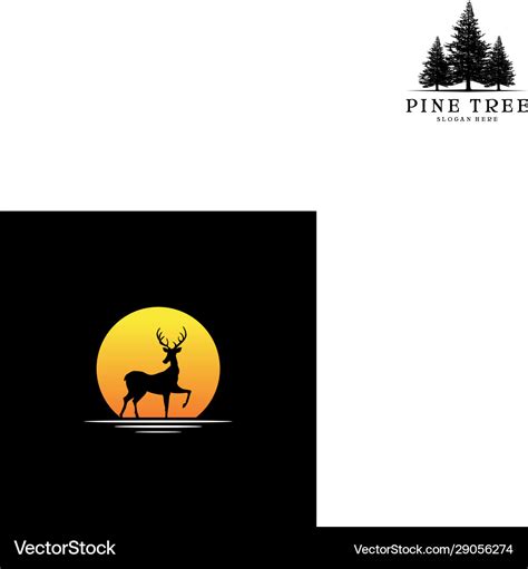 Pine tree logo design inspiration Royalty Free Vector Image