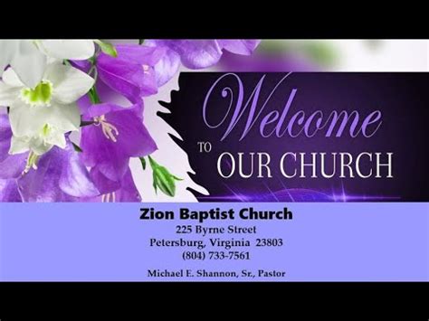 Zion Baptist Church, Petersburg VA Live Stream, Sunday September 4 ...