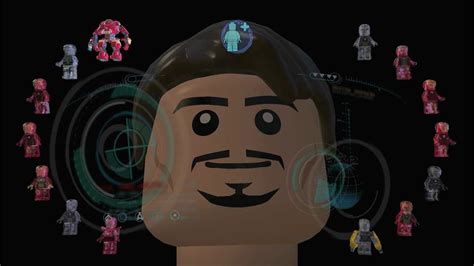 All Tony Stark Iron Man Suit-Up Animations in LEGO Marvel Videogames - YouTube