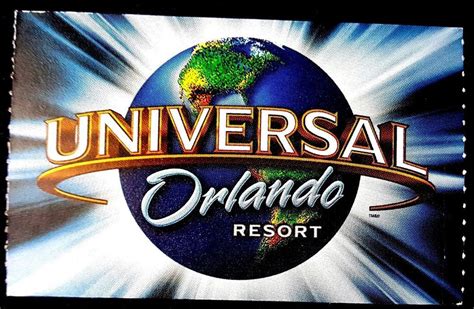 Universal Studios Orlando Florida Resort Ticket Theme Park Used 2013 | eBay | Orlando florida ...