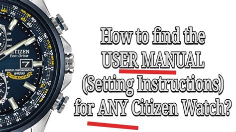 Citizen Watch Manual Eco Drive