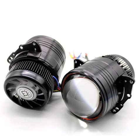 3.0 inch car Bi LED Projector headlights retrofit Bi led Lens H4 with high beam and low beam ...