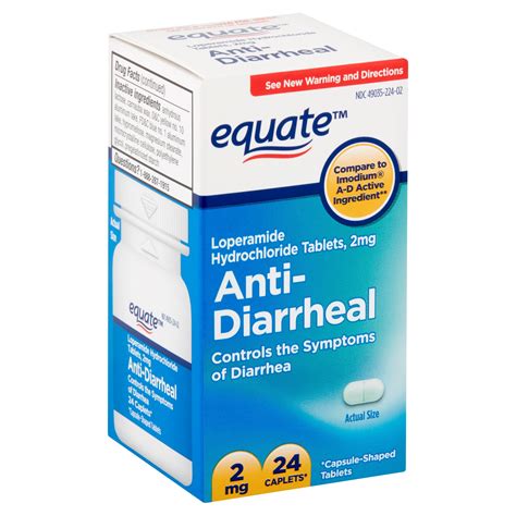 Equate Anti-Diarrheal Caplets, 2 mg, 24 count - Walmart.com