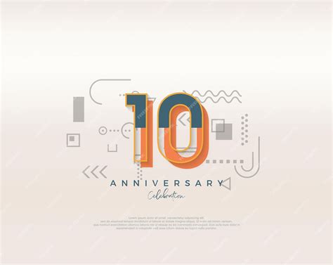 Premium Vector | Modern cartoon design simple for 10th anniversary celebration Premium vector ...